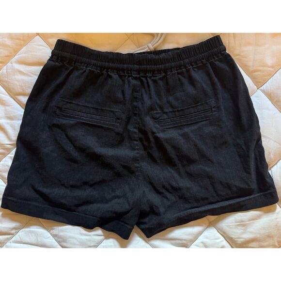 VINCE Linen Blend Rope Tie Pull On Shorts Casual Beachy Size S - Picture 3 of 4